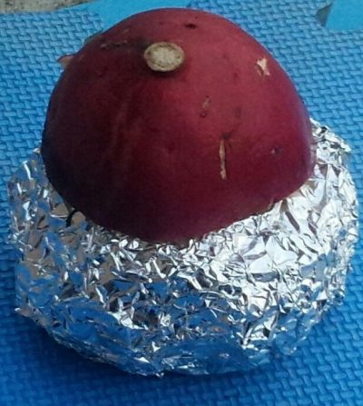 バーベキュー余った炭で作る・シンプル【焼き芋】の作り方（オーブンレンジ）